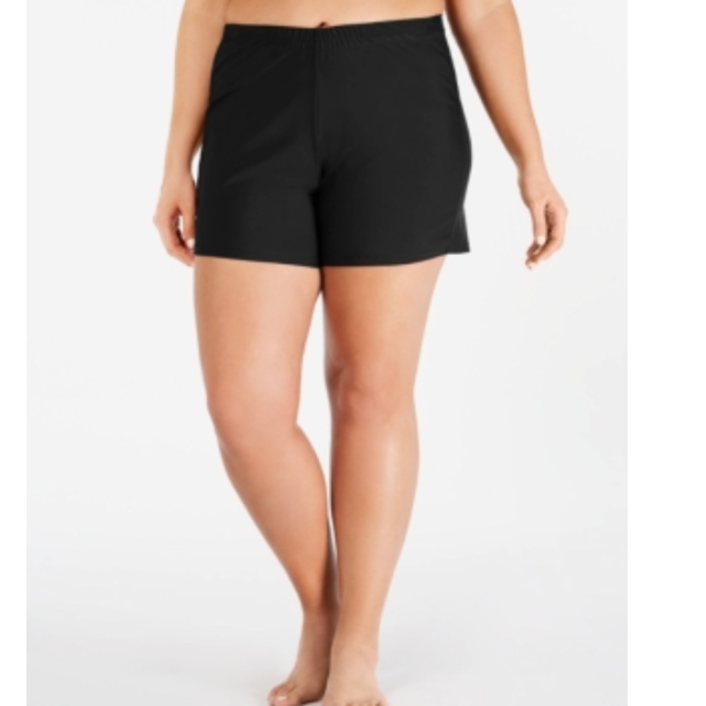 Island Escape Womens Plus Slimming Beachwear Swim Shorts